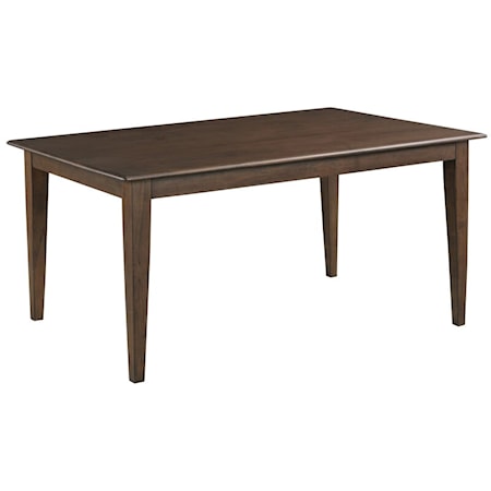 60" Rectangular Leg Table, Mocha