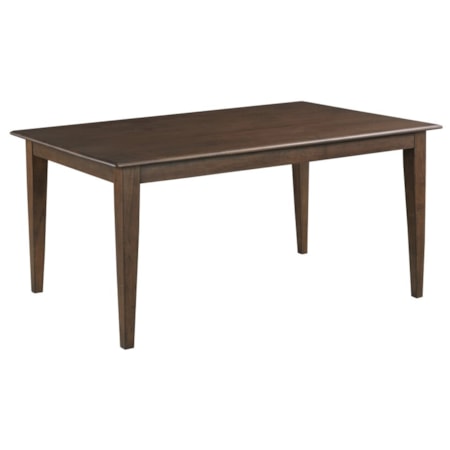 60" Rectangular Leg Table, Mocha