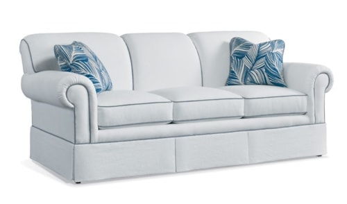 Traditional Sofa with Rolled Arms