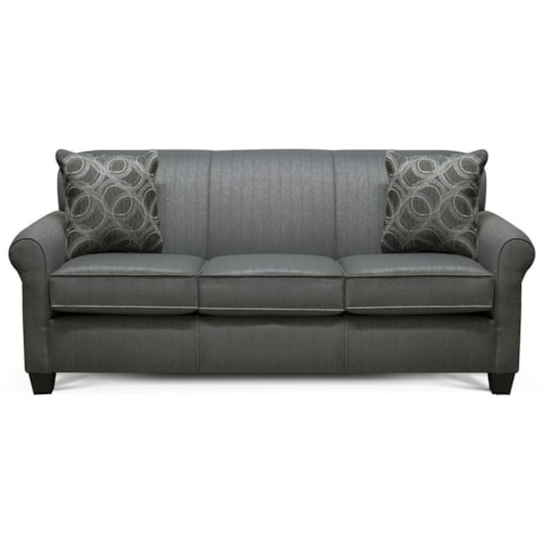 Transitional Sofa with Accent Pillows
