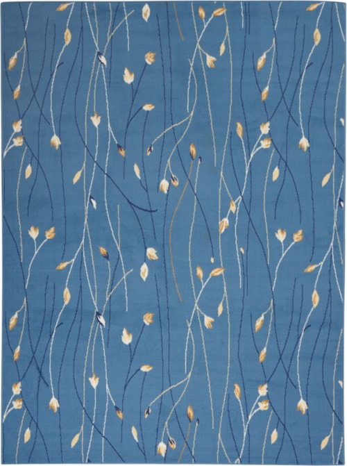 5'3" x 7'3" Light Blue Rectangle Rug