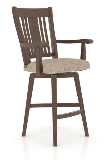 Traditional Swivel Stool with Arms