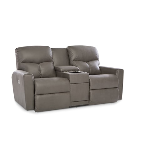 Power Reclining Loveseat w/ Console, Headres