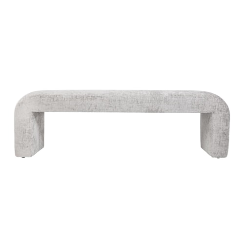 Sophia Casual Large Upholstered Accent Bench - Grey