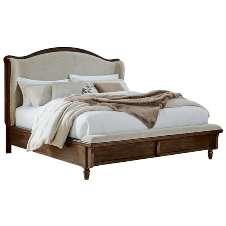 Queen Upholstered Panel Bed