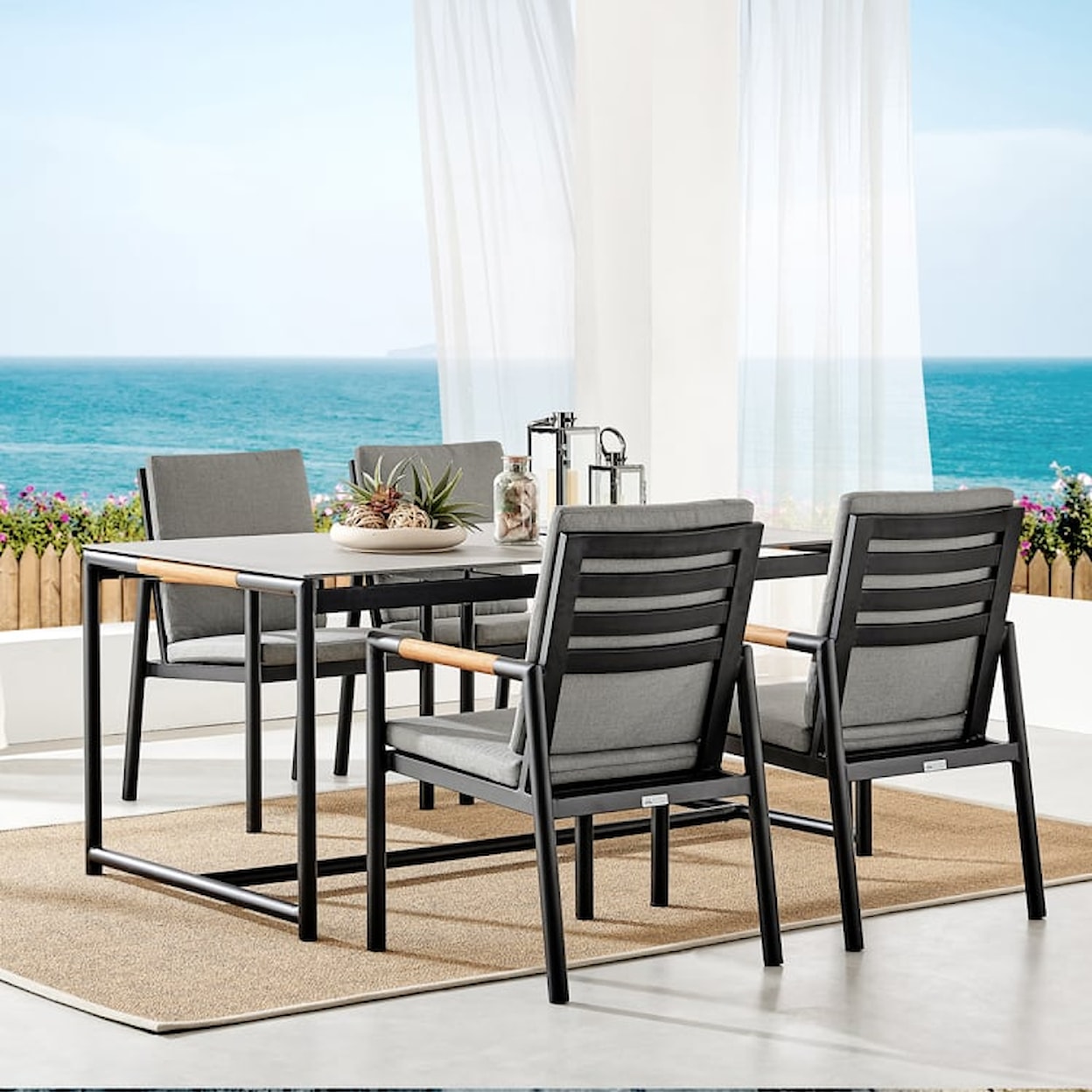 Armen Living Crown Outdoor Dining Set