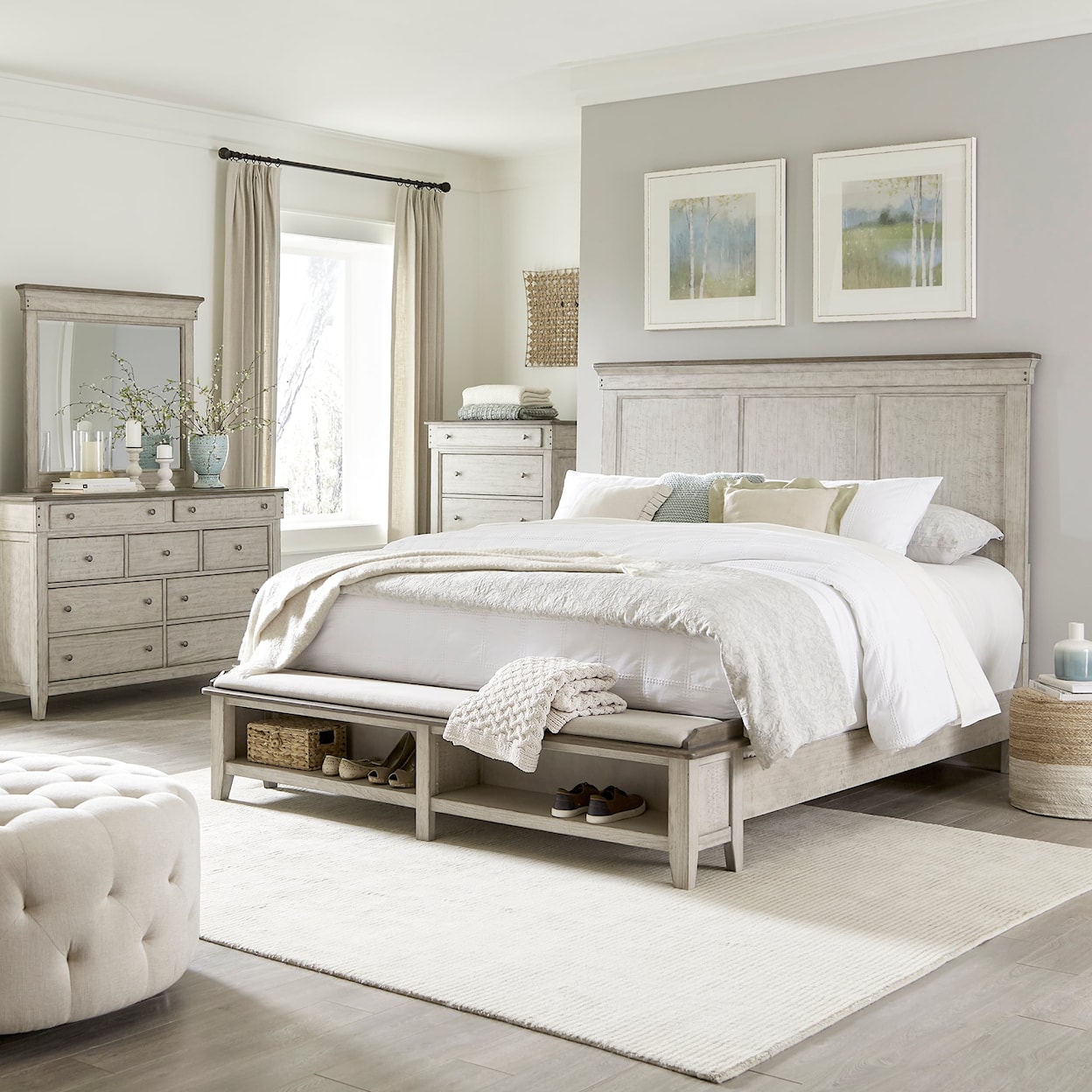 Libby Ivy Hollow 4-Piece King Storage Bedroom Set