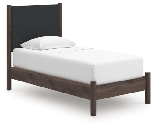 Twin Upholstered Panel Platform Bed