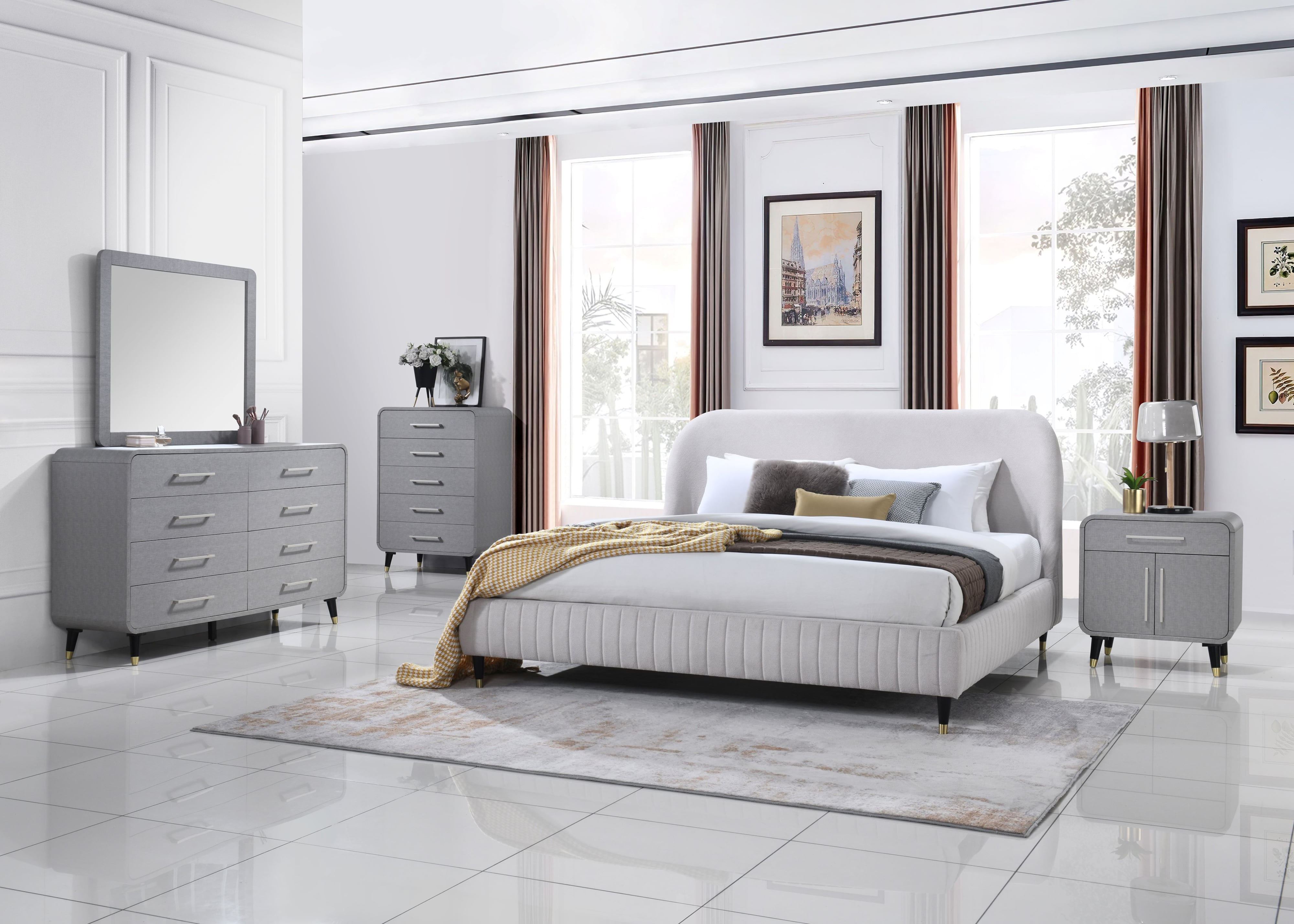 Queen Upholstered Platform Bed