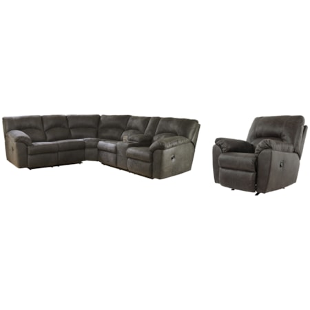 2-Piece Sectional With Recliner