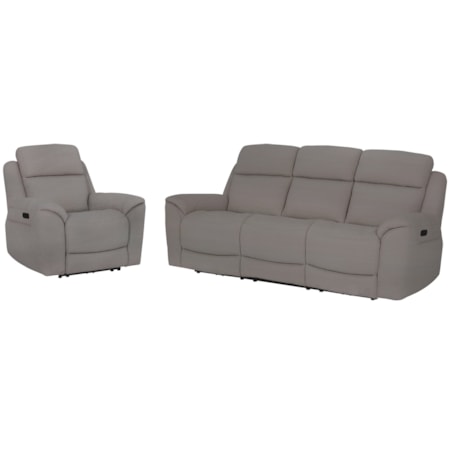 Power Reclining Sofa and Recliner Set