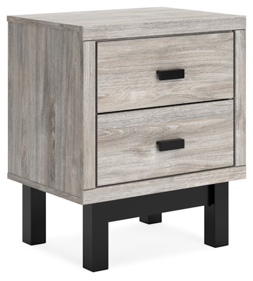 Contemporary 2-Drawer Nightstand