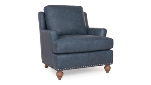 Traditional Accent Chair with Turned Legs
