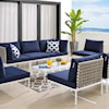 Modway Harmony Outdoor 8-Piece Aluminum Sectional Sofa Set