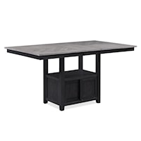 Buford Transitional Counter Height Table with Storage in Light Grey