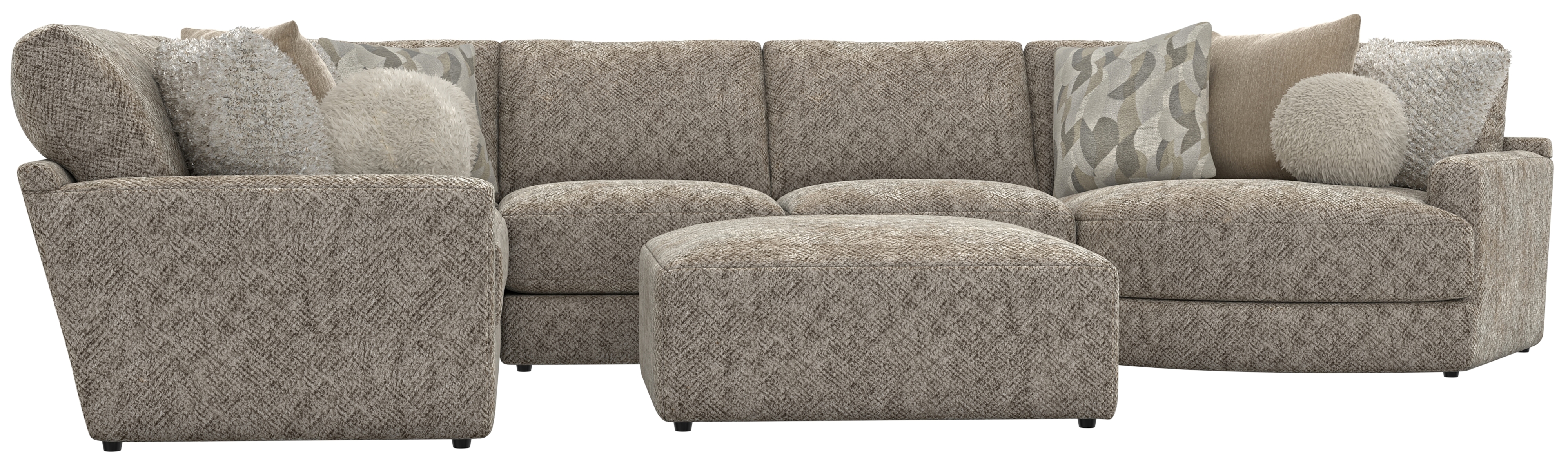 Jackson Furniture Turner 6-Piece Sectional Sofa with Cocktail Ottoman