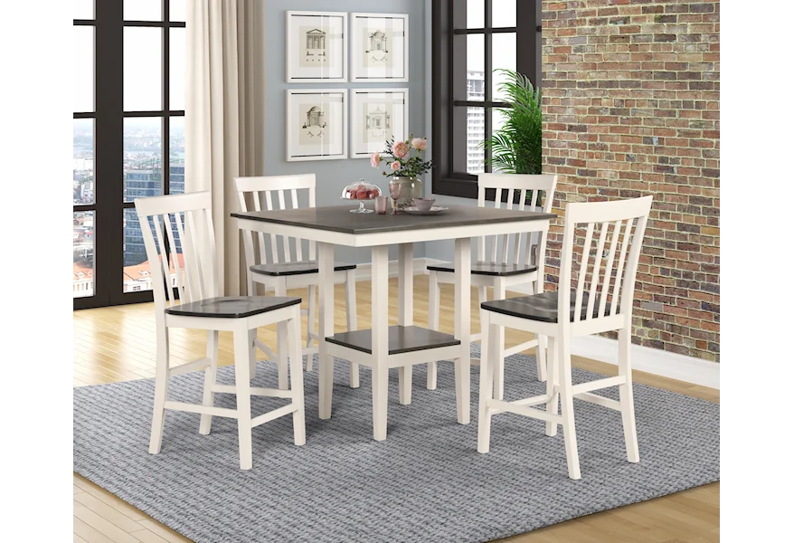 Brody 5-Piece Counter Height Dining Set by Crown Mark at Royal Furniture
