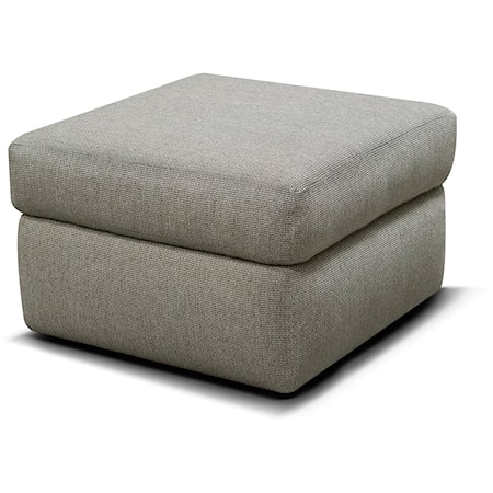 Contemporary Accent Ottoman with Hidden Casters
