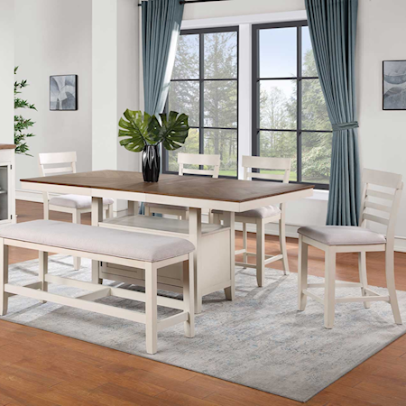 6-Piece Counter-Height Dining Set