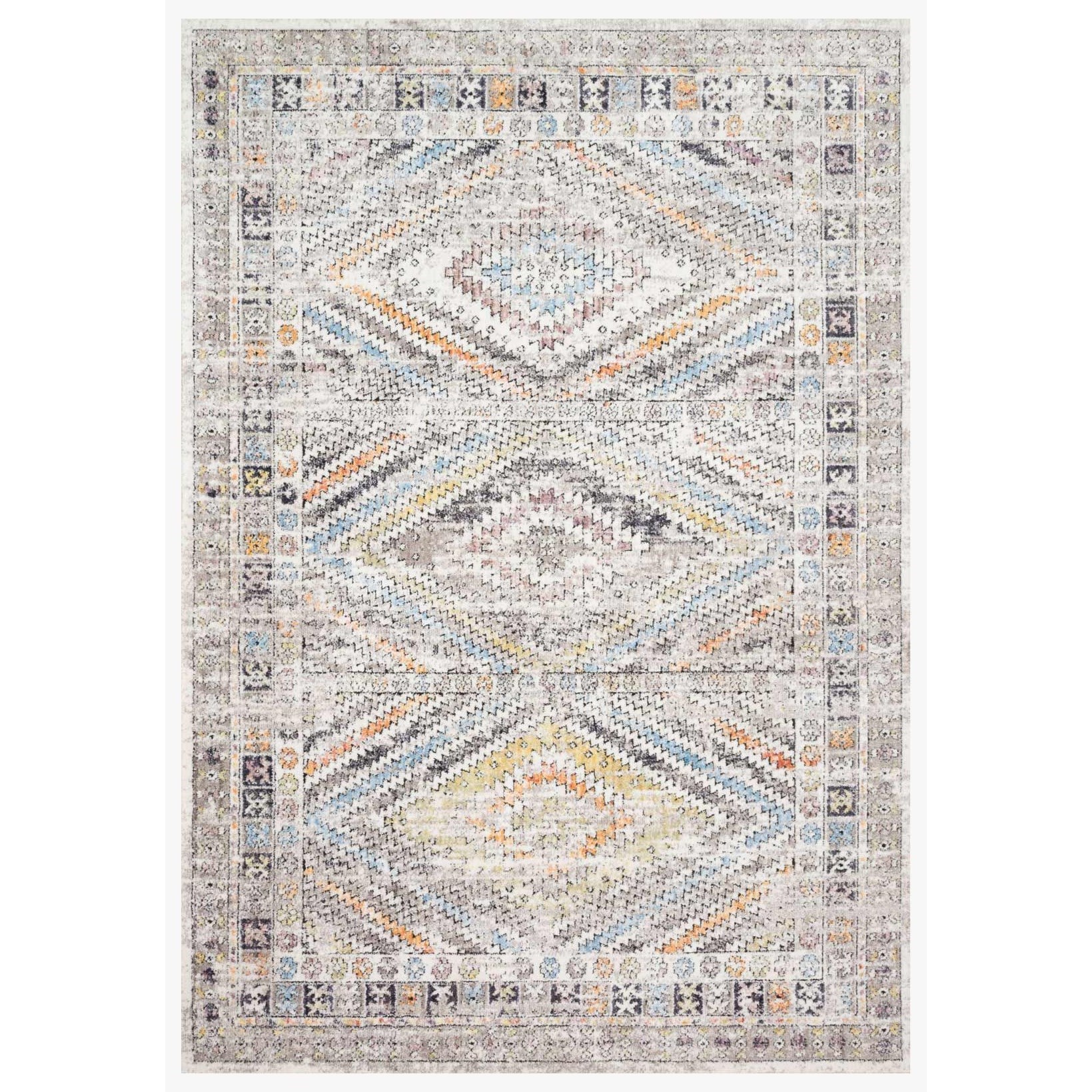 7' 10" x 10' 6" Ivory/Multi Rug