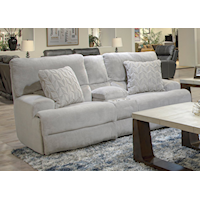 Casual Power Lay Flat Loveseat with Center Console and Zero Gravity