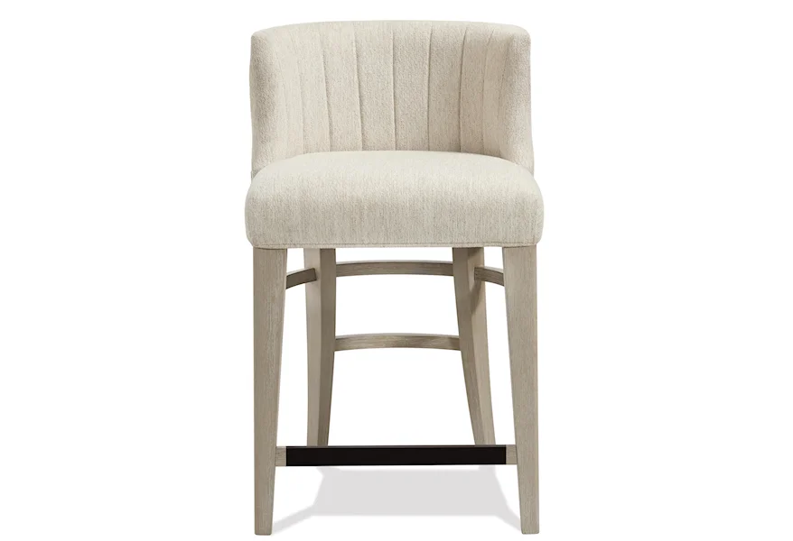 Cascade Upholstered Curved Back Counter Stool by Riverside Furniture at Zak's Home