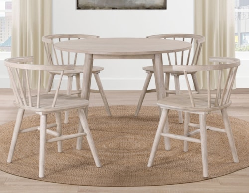 Modern Farmhouse 5-pc. Dining Set w/Spindle-Back Chairs