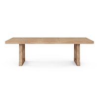 Contemporary Trestle Dining Table with Removable Leaf