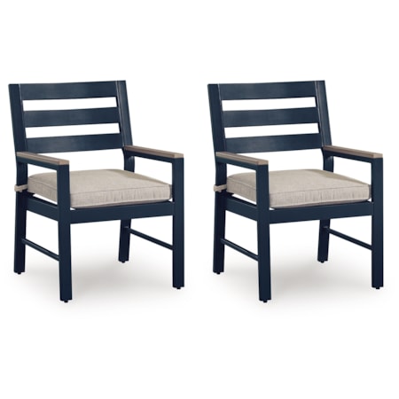 Arm Chair With Cushion (Set Of 2)