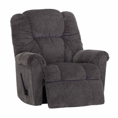 Casual Manual Swivel Rocker Recliner with Pillow Arms