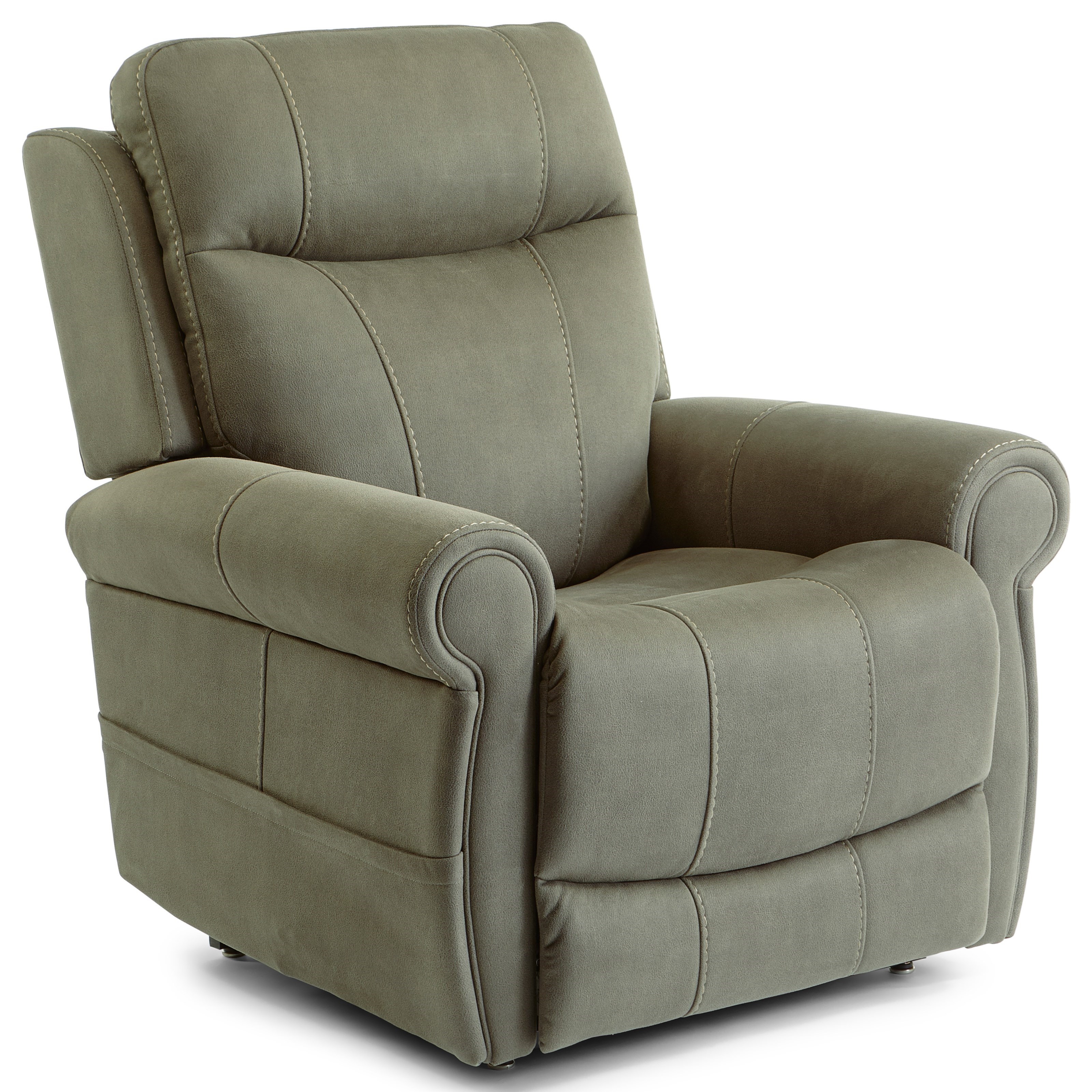 Flexsteel Latitudes Dawn 1917 55 342 75 Transitional Power Lift Recliner with USB Port and Side Pocket Reeds Furniture Recliner Lift Recliner