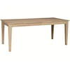 John Thomas SELECT Dining Room Solid Table Top w/ Shaker Legs