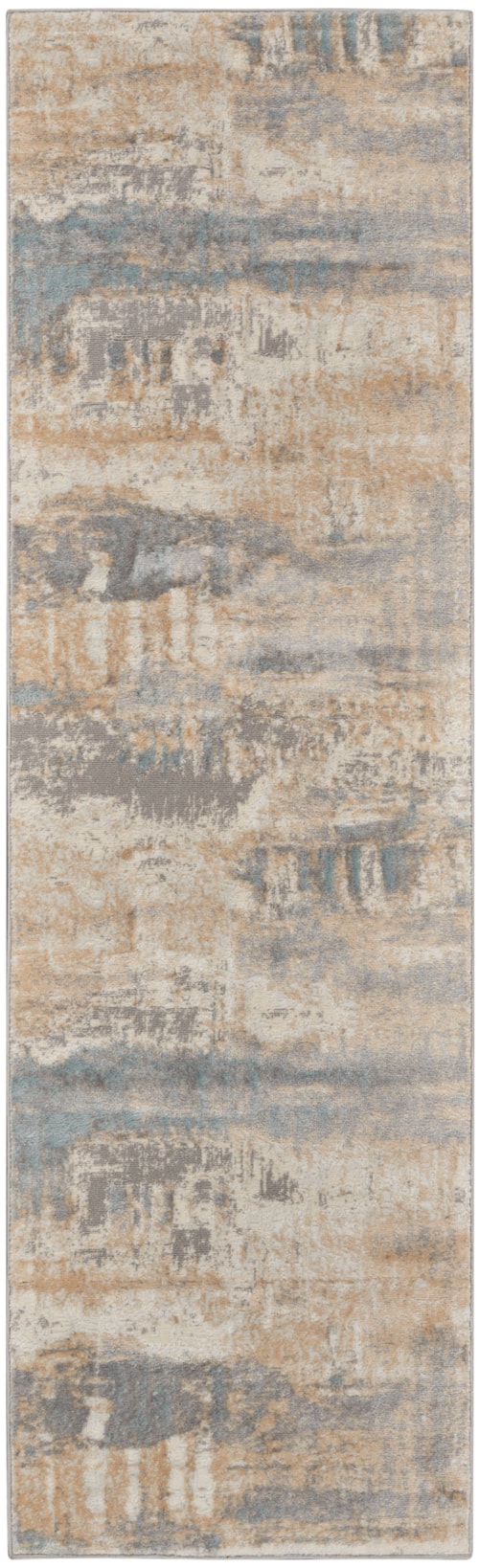 2'3" x 7'3 Ivory/Seaglass Runner Rug
