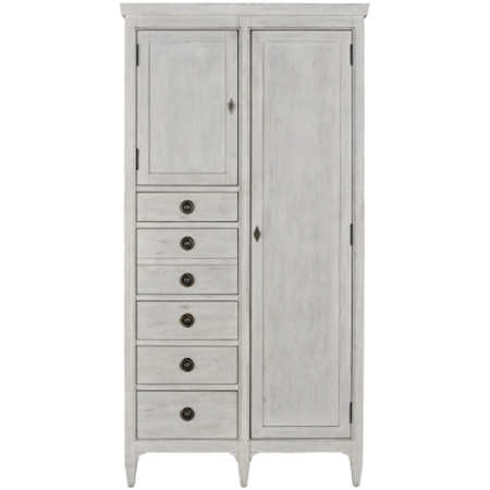 Contemporary Asher Cabinet with Adjustable Shelves and Removable Clothing Rod