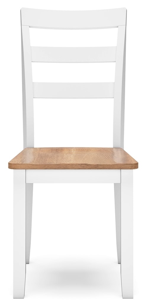 Casual Dining Room Side Chair with Ladder Back