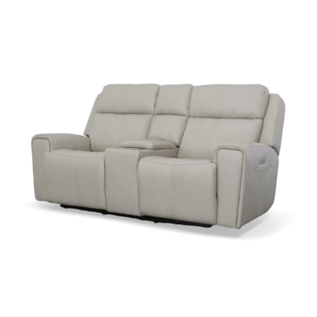 Power Reclining Loveseat with Console