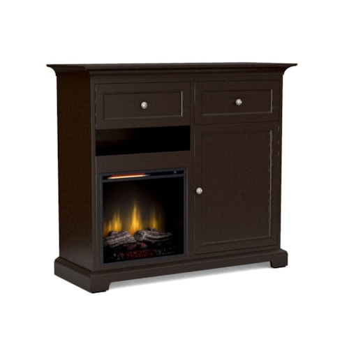 Transitional 46" Wide Customizable 41" Extra Tall Fireplace TV Console