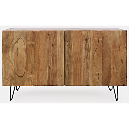 Sideboard with 4 Live Edge Doors