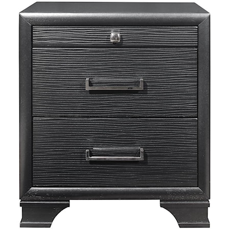 Transitional 3-Drawer Nightstand with Jewelry Tray Drawer