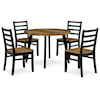 Michael Alan Select Blondon Dining Table And 4 Chairs (Set Of 5)