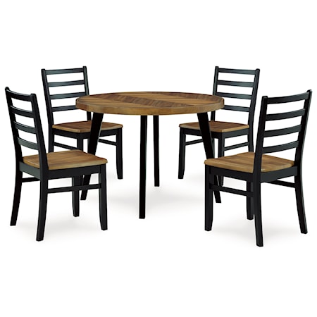 Dining Table And 4 Chairs (Set Of 5)