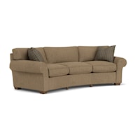 Transitional 107" Conversation Sofa with Rolled Arms