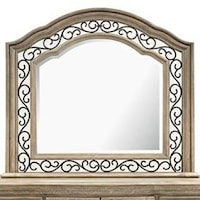Traditional Shaped Dresser Mirror with Metal Trim