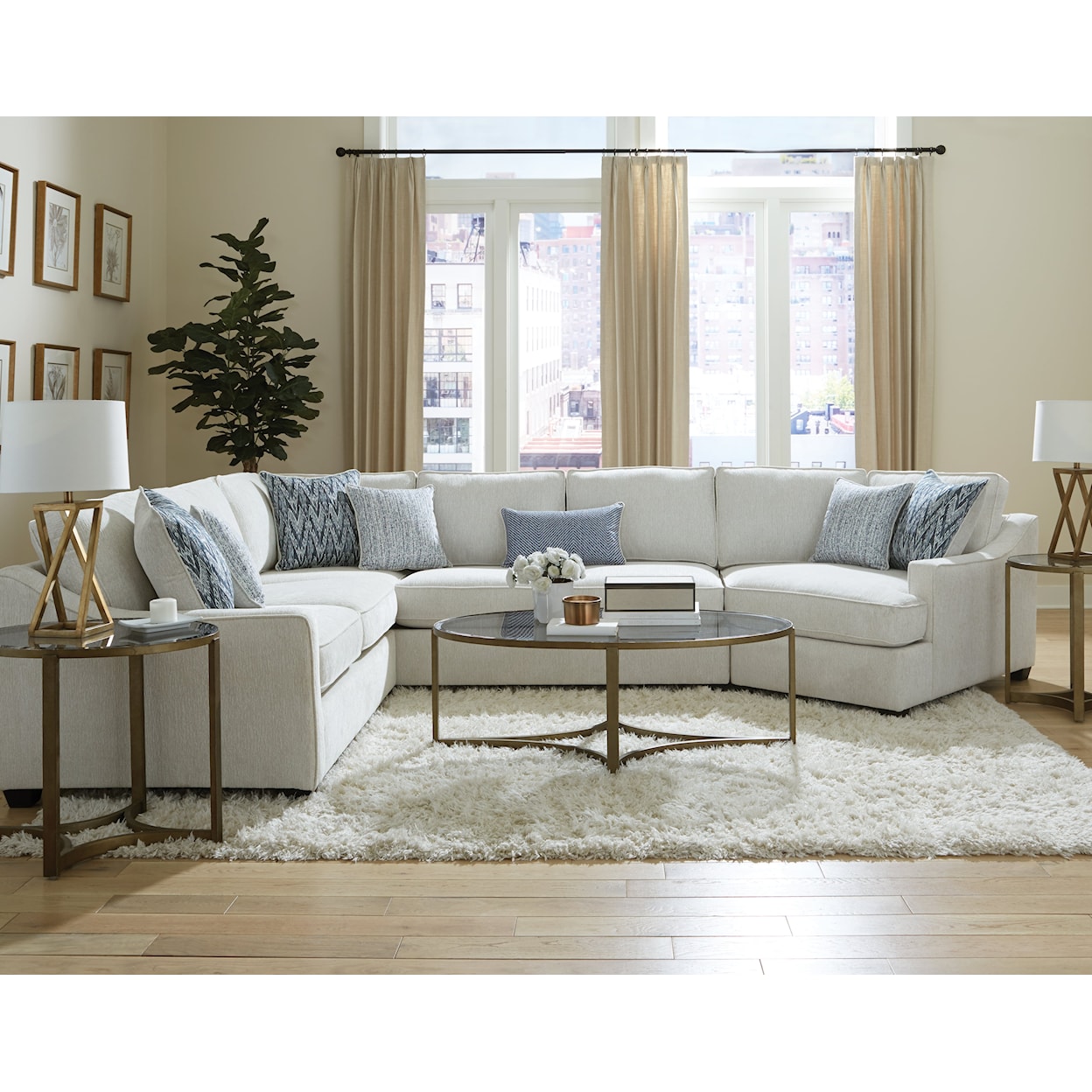 Behold Home 1125 Dakota 3-Piece Sectional Sofa