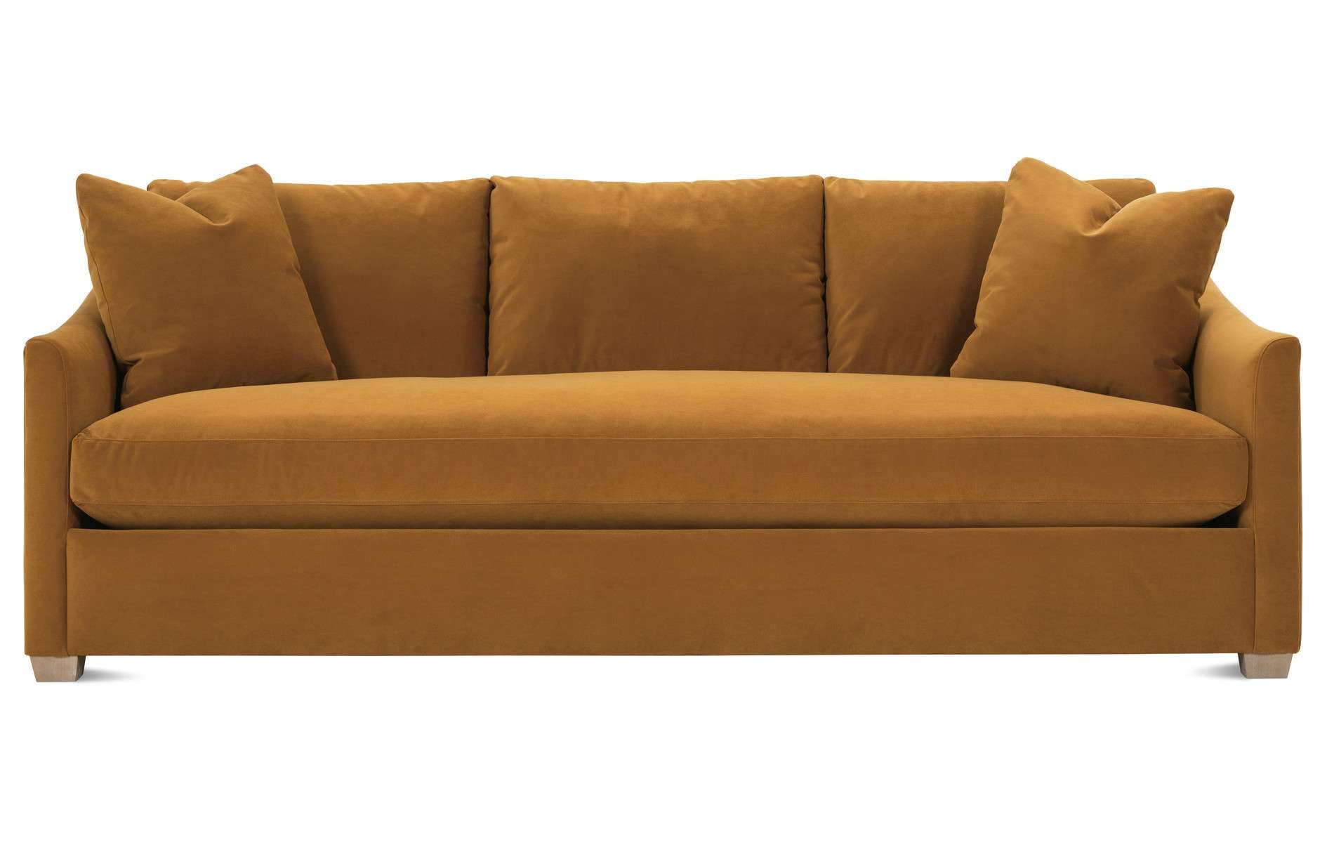 Rowe Everleigh Contemporary Bench Cushion Sofa with Slope Arms Sprintz Furniture Uph Stationary Sofas