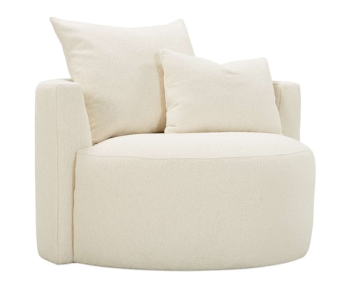 Contemporary Round Chair with Pillow Back