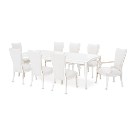 Glam 9-pc. Rect. Extension Dining Set