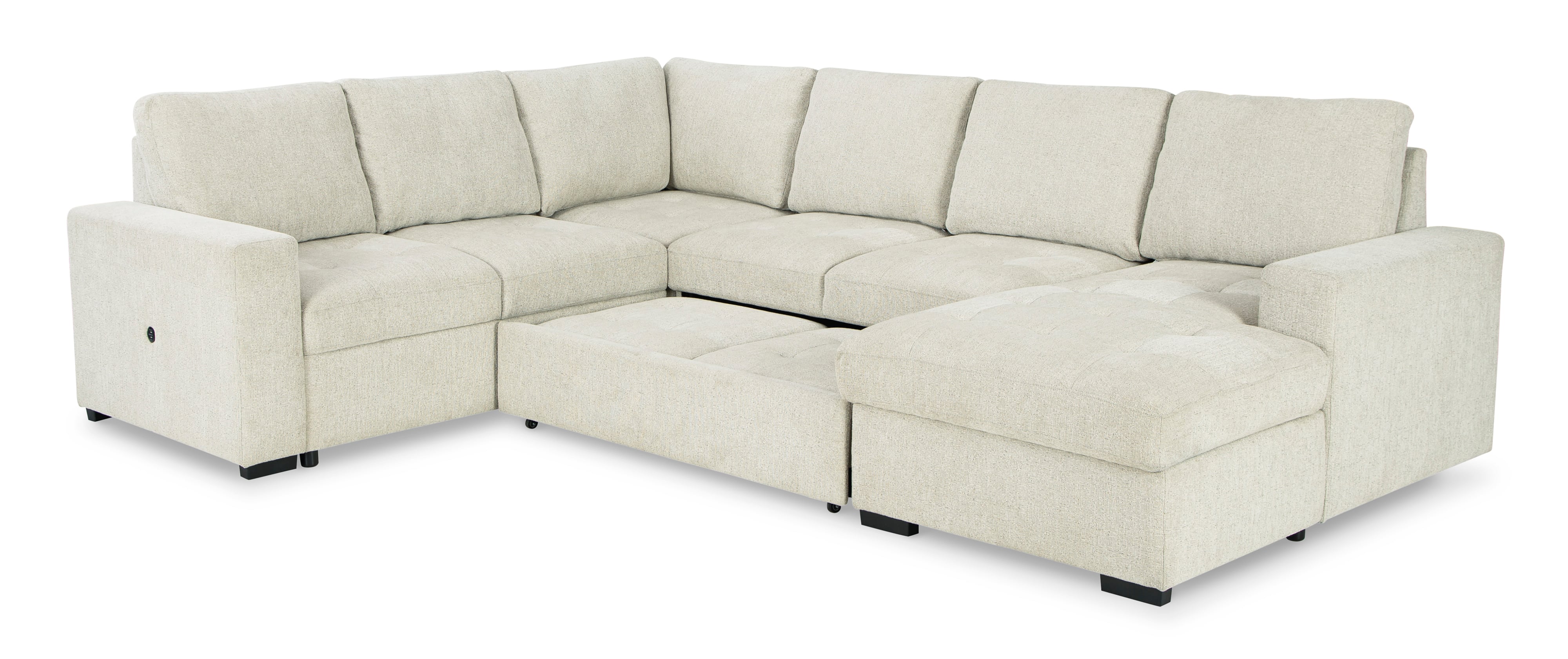 Signature Millcoe 3 Piece Sectional with Pop Up Bed Walker s