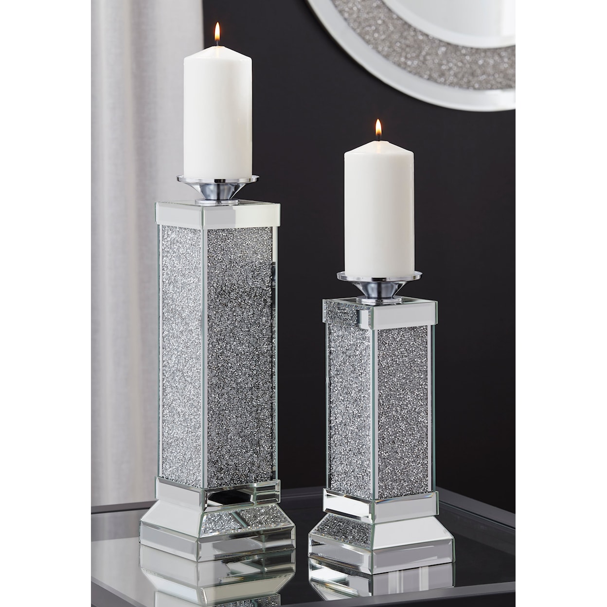 Signature Design by Ashley Accents Charline Candle Holder (Set of 2)