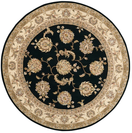 8'  Black Round Rug